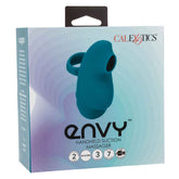 Envy™ Handheld Suction Massager in Teal Blue with 3 Suction Speeds and 7 Vibration Functions, USB Rechargeable Silicone Full Body Massager Vibrators